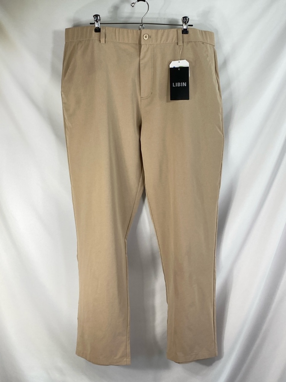 Libin Men Golf Pants Slim Fit Tan 40x30 NWT Waterproof UPF 50+ Performance New